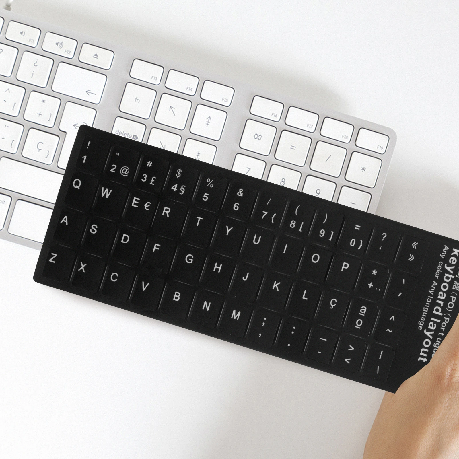 

10pcs Keyboard Stickers Portuguese Language PVC Decals Computer Accessories Replacement Skin for Typing Practice