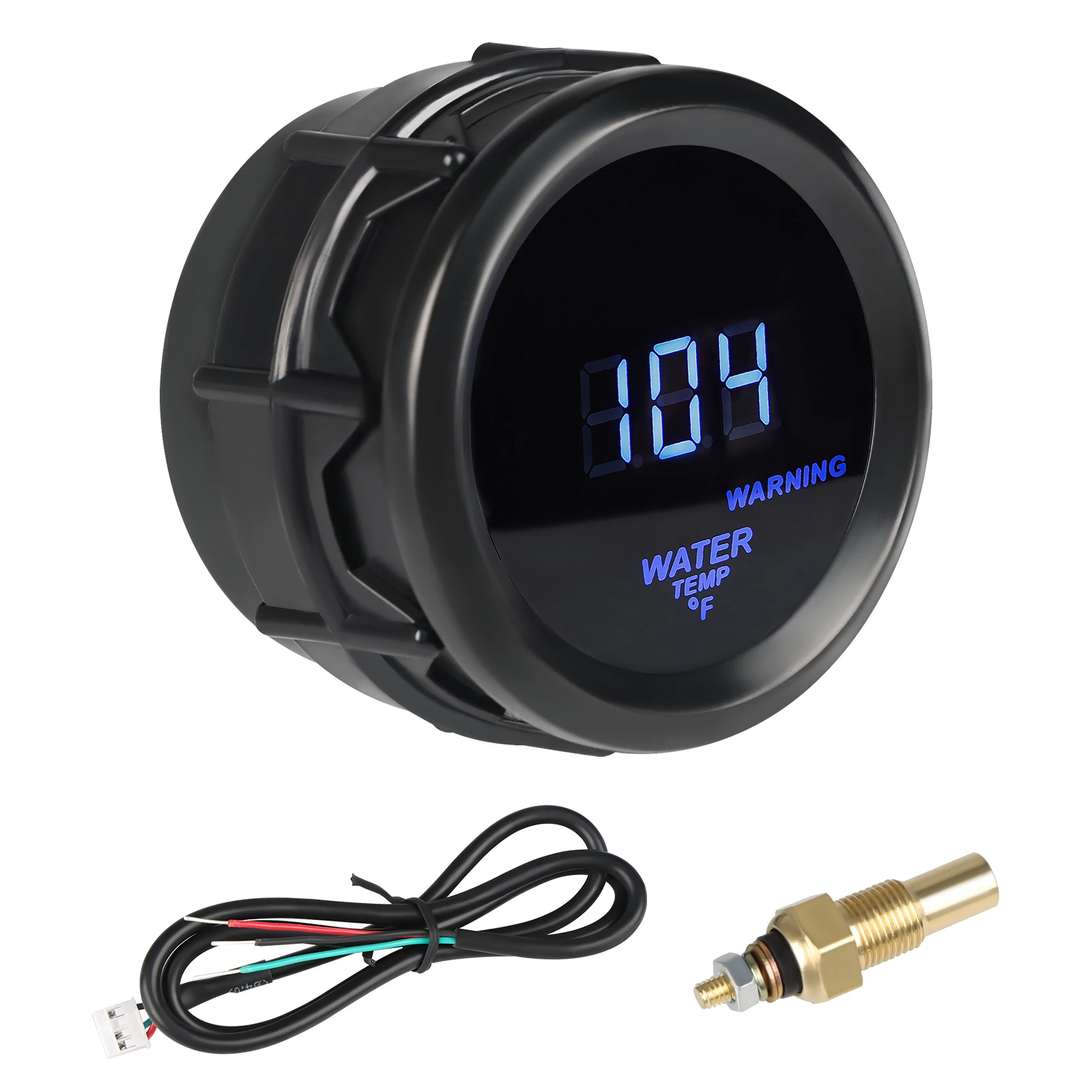 

2" 52mm Universal Water Temperature Gauge Digital LED Digital Voltmeter Car Temperature Sensor Truck Voltmeter Voltage Mete