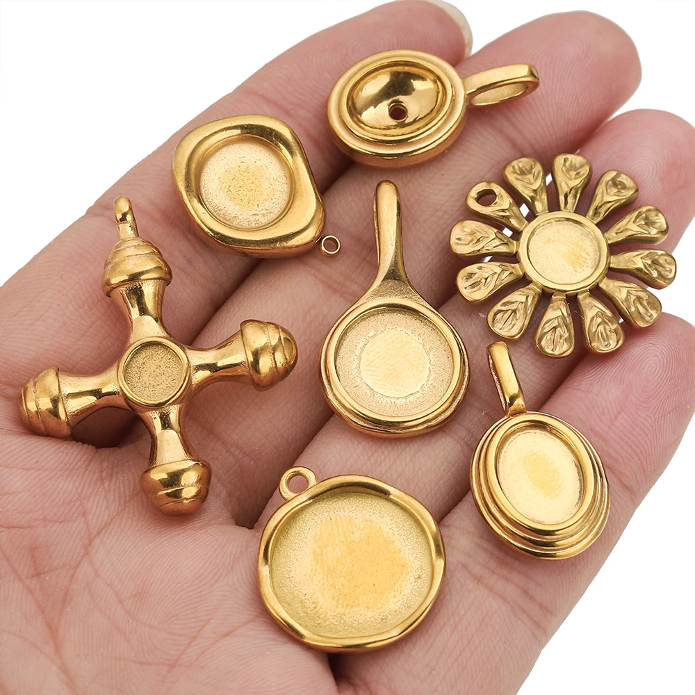 Breloques rondes et ovales en - Pendant Blank Bezel avis et prix