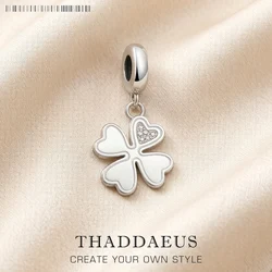 Cloverleaf Clover Pendant Charm New Fine Jewelry 925 Sterling Silver Classic Lucky Gift For Women Men