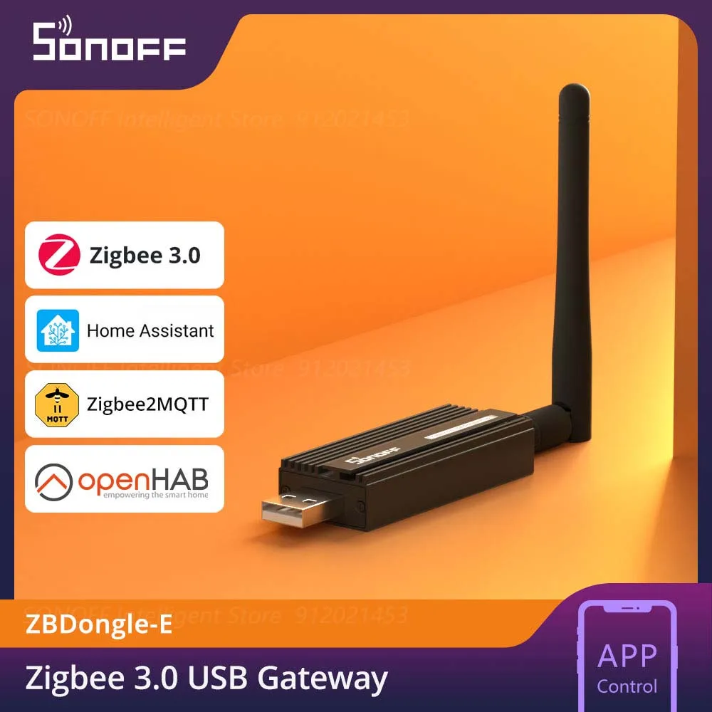 SONOFF ZB Dongle-E Zigbee 3.0 Dongle Universal Gateway Analyzer in Zigbee2MQTT USB Interface Capture Stick Zigbee Router Antenna