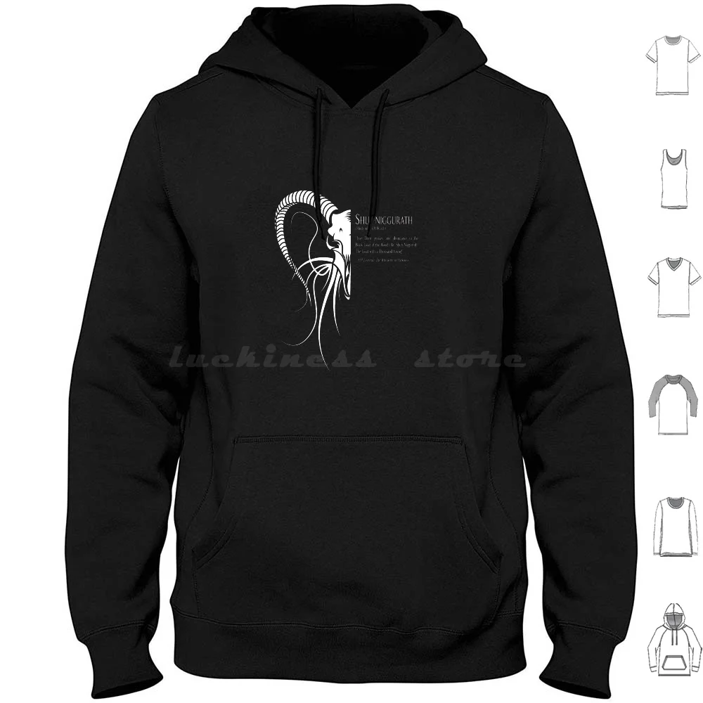 

Shub-Niggurath Hoodie Cotton Long Sleeve Shubniggurath Shub Niggurath Cthulhu Horror Goth Gothic Monster Rpg