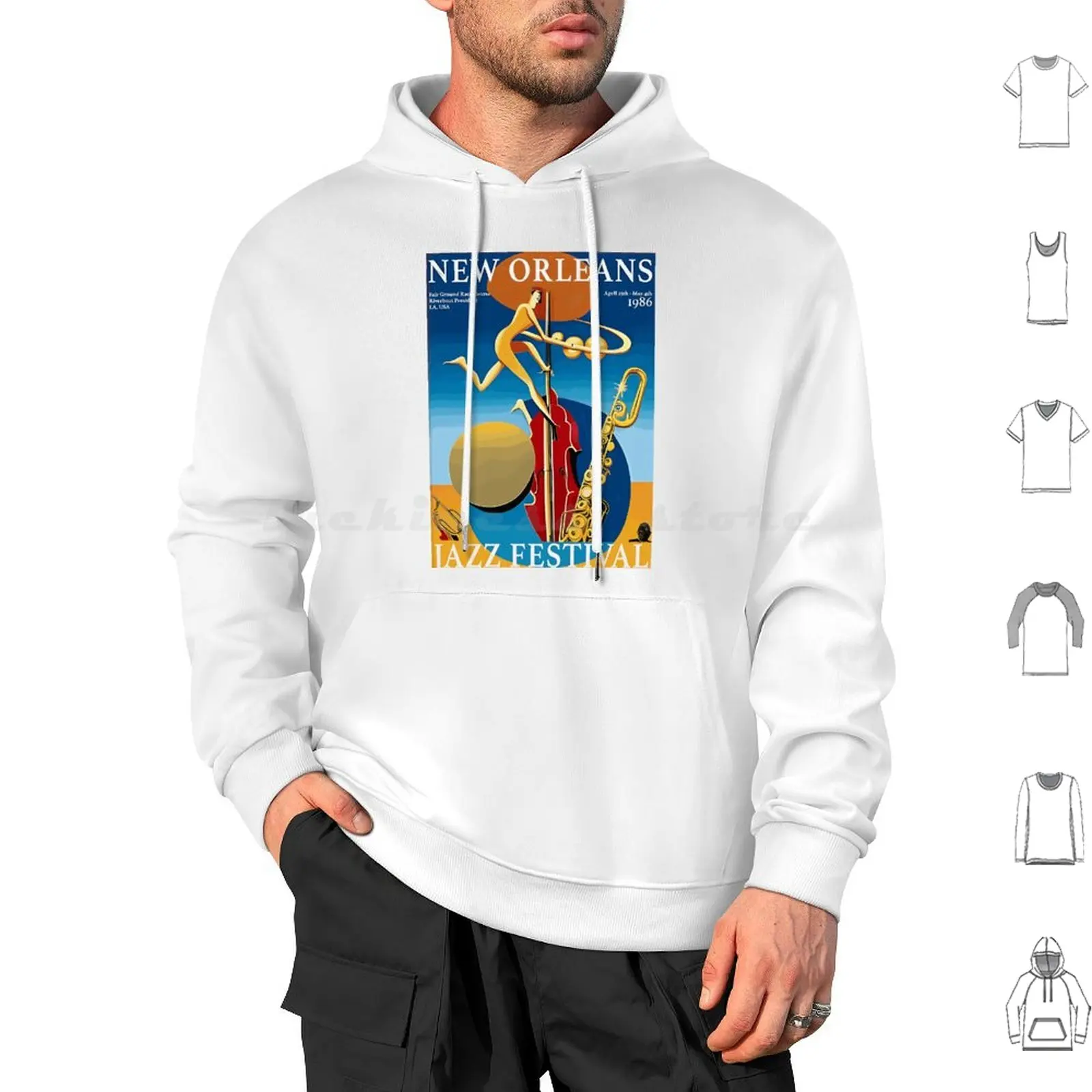 New Orleans Jazz Festival Hoodie cotton Long Sleeve New Orleans Jazz Heritage Festival 2012 Jazz Jazz Festival New Orleans