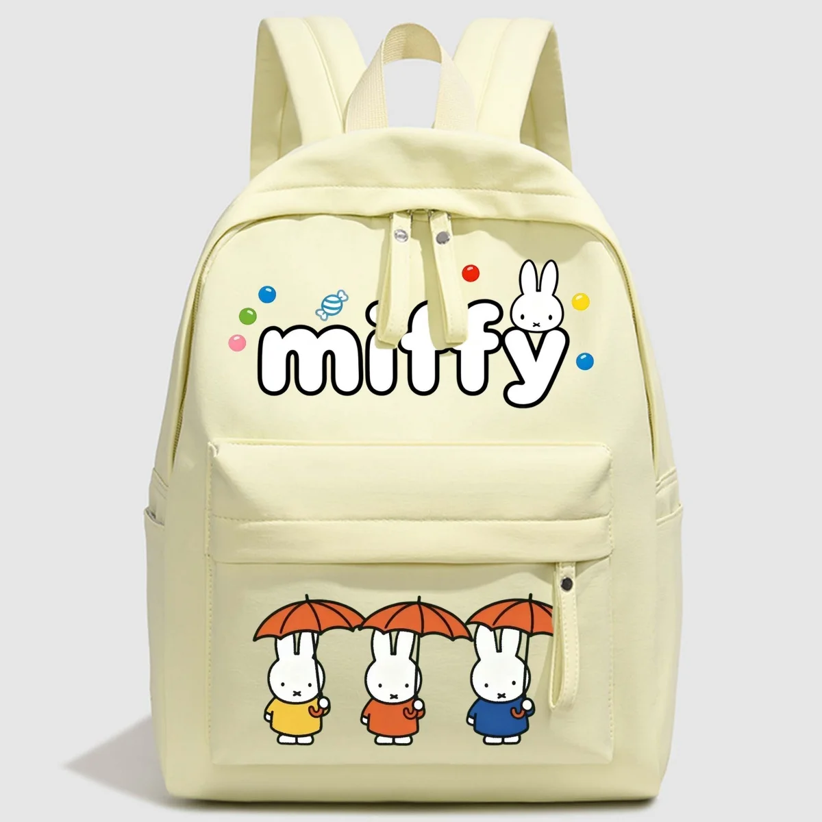 Nieuwe Miffy-rugzak voor meisjes trendy rugzak met grote capaciteit cartoon computertas student casual mode schattige reisrugzak