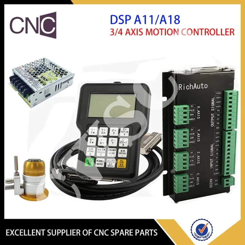 

3- 4-axis CNC tool motion controller DSP A11E A18 Richauto offline engraving machine system handheld English version