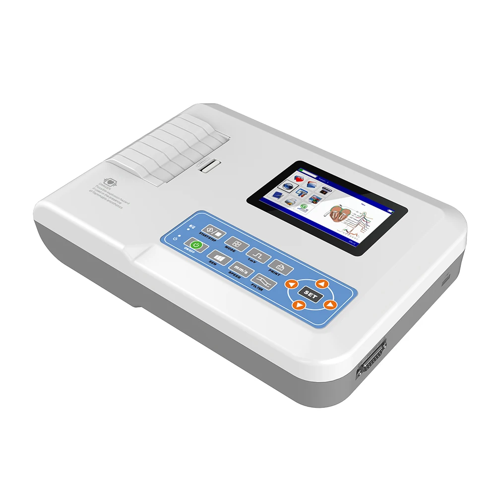 

3/6/12 свинцовая форма волны ЭКГ для использования животных портативный ЭКГ 300G 3-канальный ветеринарный монитор для электрокардиографа