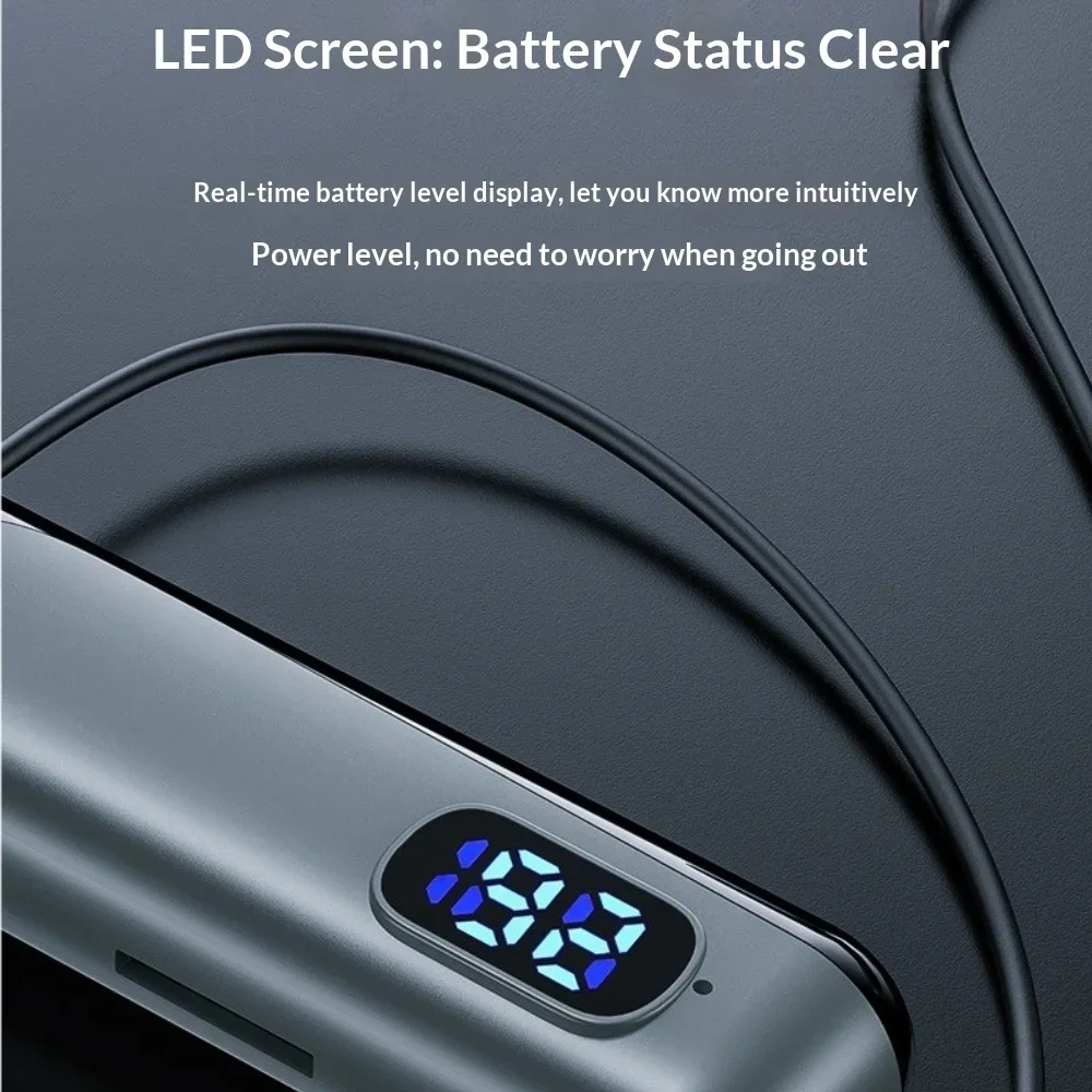 Neck Hanging Bluetooth Headphones Lossless Sound Battery Level Display High Appearance Value for Sports Sleep Business E-Sports view 6