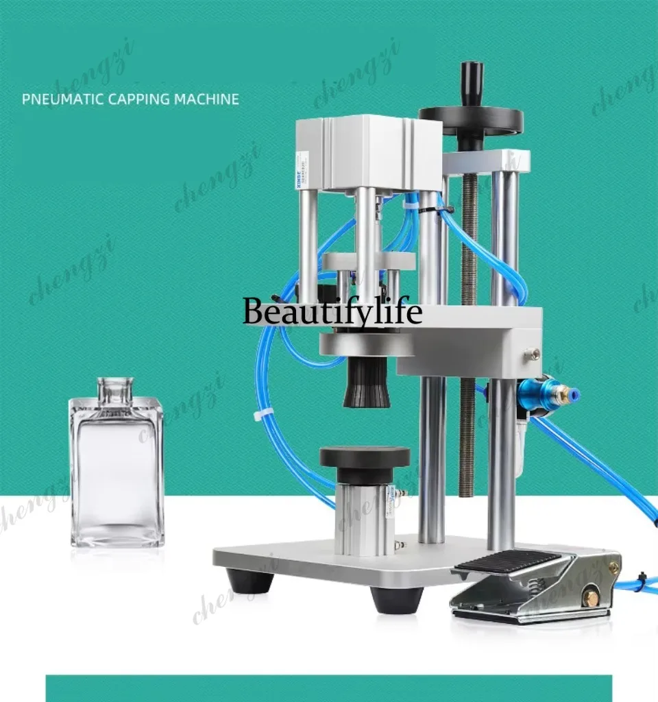 

SS81 Desktop Pneumatic Perfume Bottle Crimping Machine For 13mm 15mm 18mm 20mm Aluminum Cap Vial Sealer Capping Tool