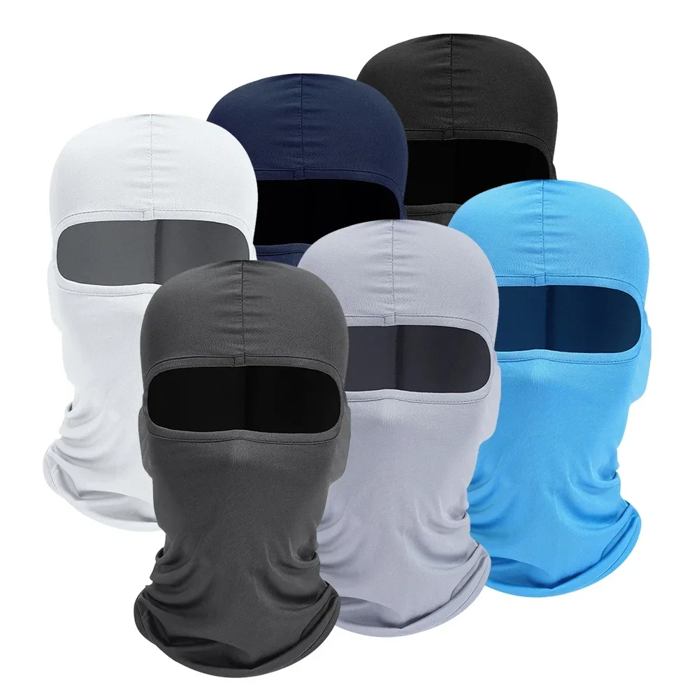 1pc Solid Fashion Full Face Mask Hood for Men Women Outdoor Ski Mask Riding Airsoft Cap Bike HeadHat Windproof Sunscreen Sun Hat