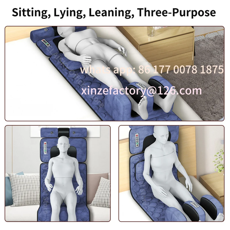 

Customizable 54 Heads Heating Infrared Electric Massage Cushion Vibrating for Pain Stress Relief 110V 220V Massage Mattress