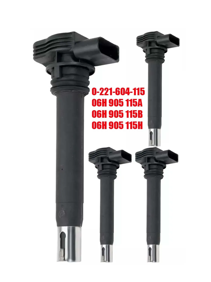 4/5x Ignition Coil 06H905115B for Audi A3 A4 A5 Quattro VW CC GTI Tiguan 2.0 Passat Beetle Rabbit 2.5 07K905715F 0221604115