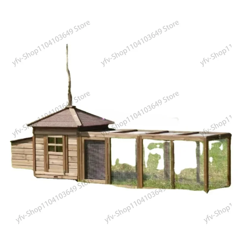 Outdoor solid wood chicken  rabbit  cat  pigeon cage household rain and sun protection pet villa