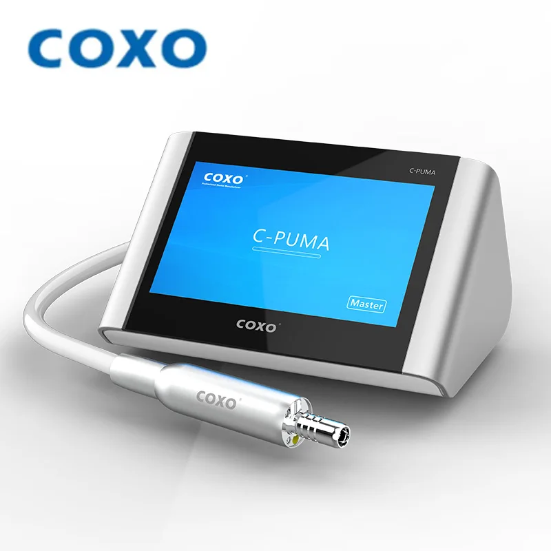 COXO C-Puma Master Electric Motor With 1:5 & 1：1 Contra Angle Full Touch  Micromotor Minimally Invasive Repair Dentistry Tool