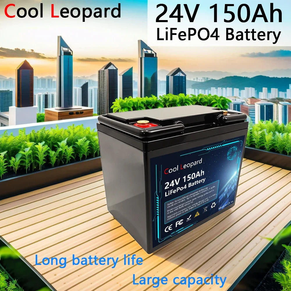 

LiFePO4 32700 Battery 24V 150AH Built-in 120A BMS RV Rechargeable Lithium Iron Phosphate, Solar Marine Overland Off-Grid Battery