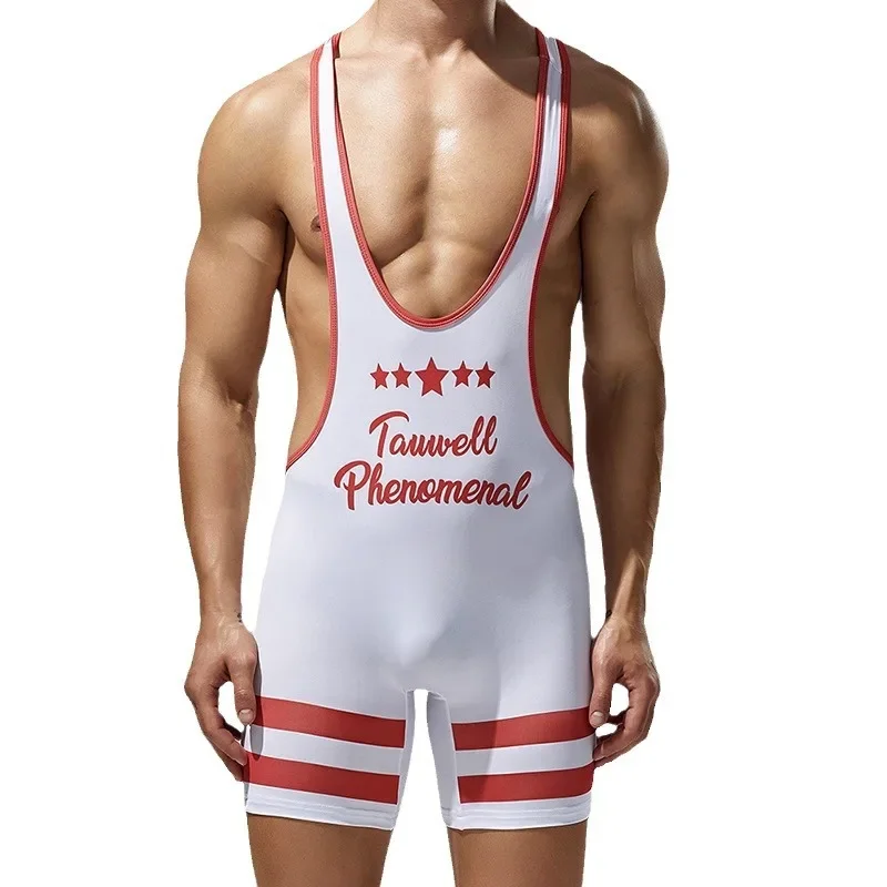 

Tight Undershirt for Men Bodysuit Wrestling Singlet Fitness Workout Running Vest Bodywear youth Bodybuilding Jumpsuit Sportswear