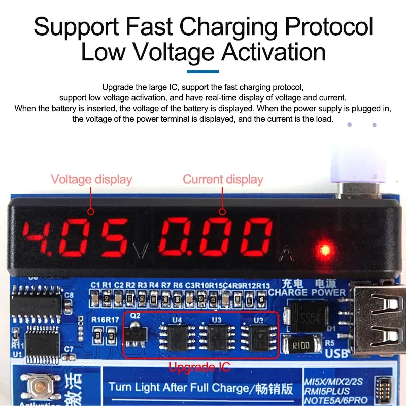 New SUNSHINE SS-915 V9.0 IP Android Battery Activation Charging Board for 6G-15ProMax Huawei VOVI Activated Fast Charging Tool