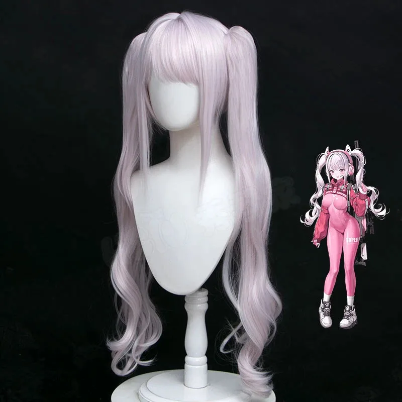 لعبة جديدة أليس شعر مستعار NIKKE آلهة النصر تأثيري الوردي سماعات الشعر الطويل هالوين كرنفال Pk;3,c'5.b;8' #1