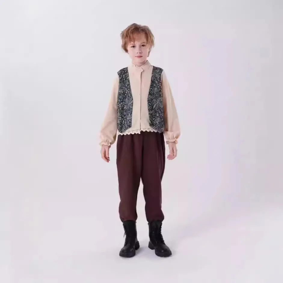 

2025 loween Medieval Rich Boy Costume Retro Set Boy's Outfit Ethnic Wear Polyester Material Authentic Period Detail