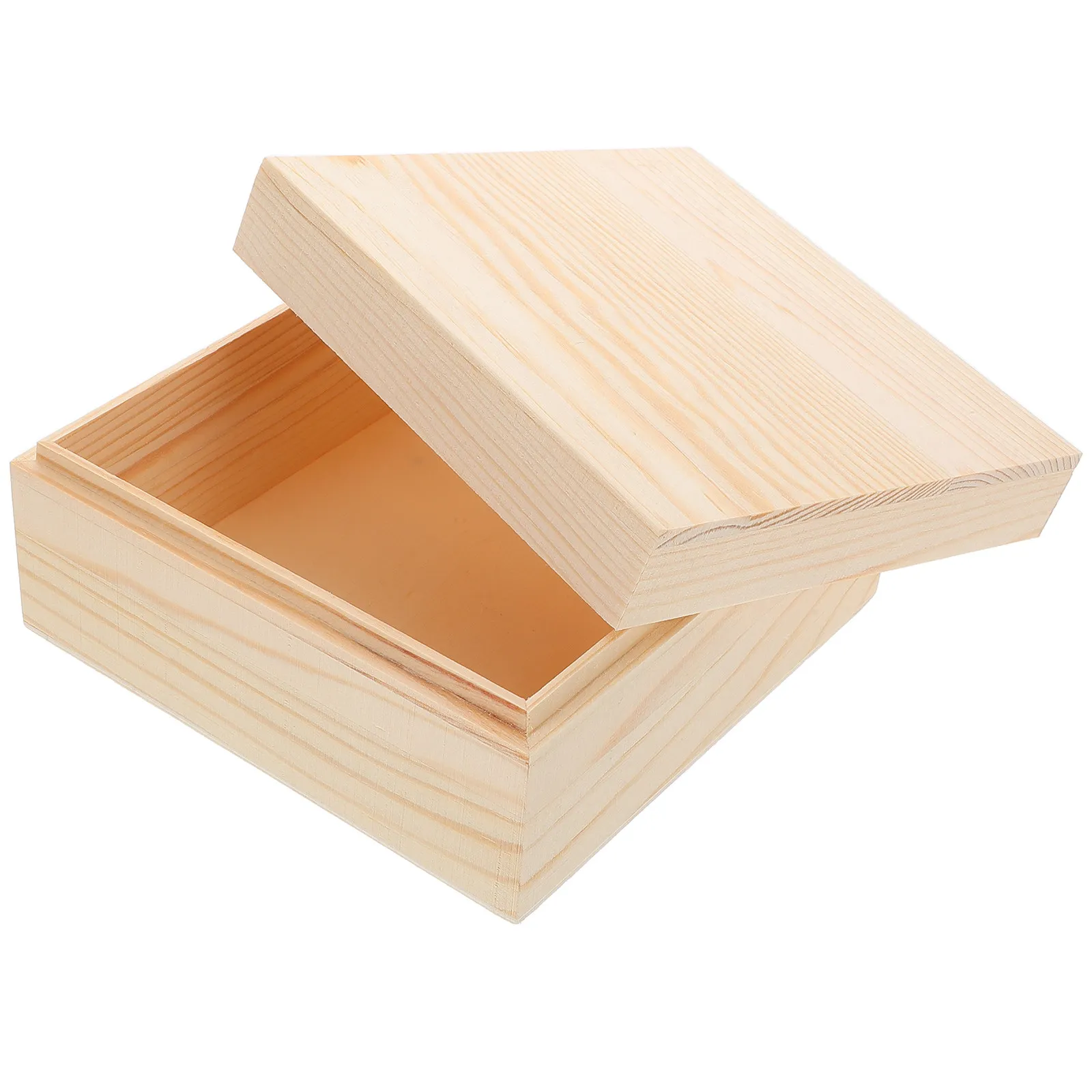 

Wooden Jewelry Storage Box Organizer Cover Secure Clasp Travel Keepsake Ring Necklace Earring Holder Vintage Rustic