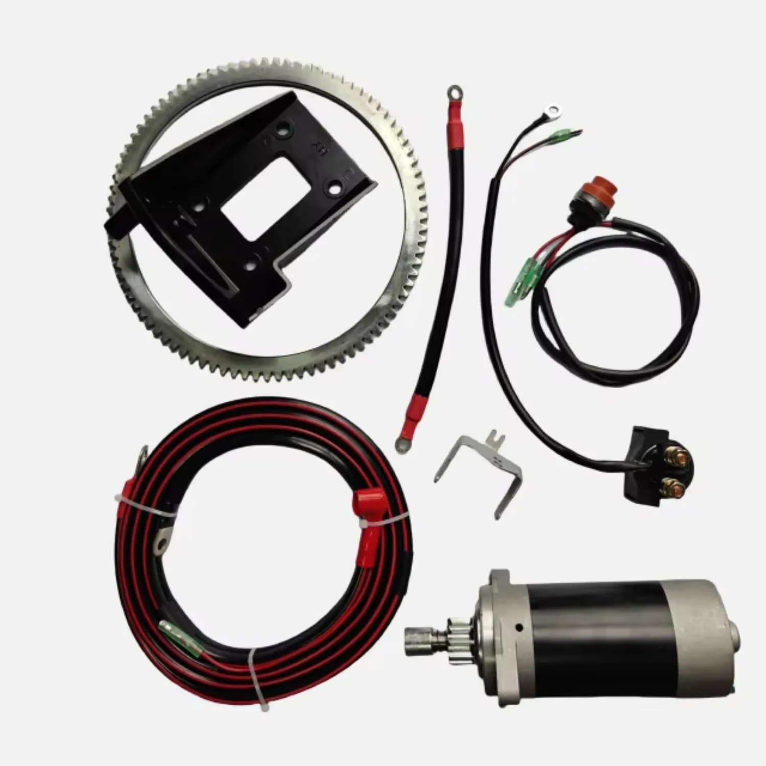 Electric Start Kit Compatible With Suzuki DT30 30HP 2 Stroke Outboard Engine Starter Motor Relay Cable Rectifier