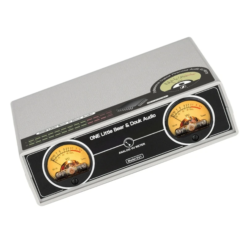Dual-Analog VU Meter MIC+LINE Music Spectrum Analyzers DB-Panel Display Stereo-Audio-Visualizer for Mixer Preamplifier