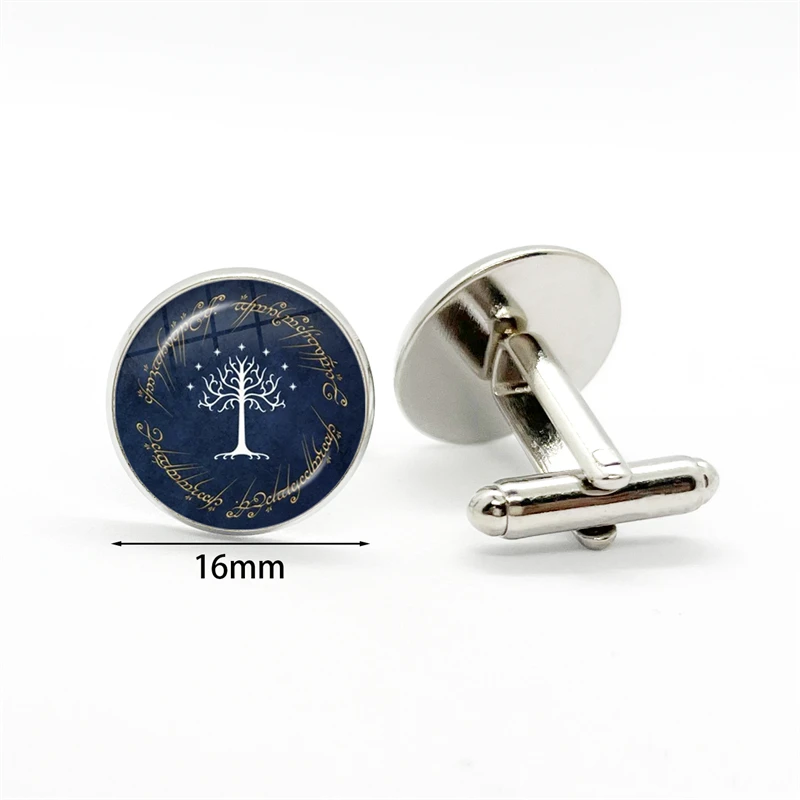 New Hot White Tree Gondor Cuff Links Lord Of The R Cufflink Glass Dome Photo Cuffs Gifts For Men