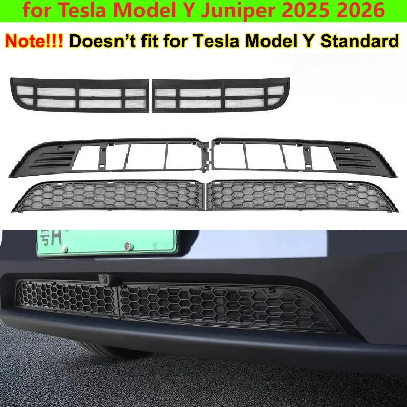 

Для Tesla Model Y Juniper 2025 2026, внутренняя вентиляционная решетка, передний нижний бампер, сетка от насекомых, сетка на входе воздуха, пылезащитная крышка
