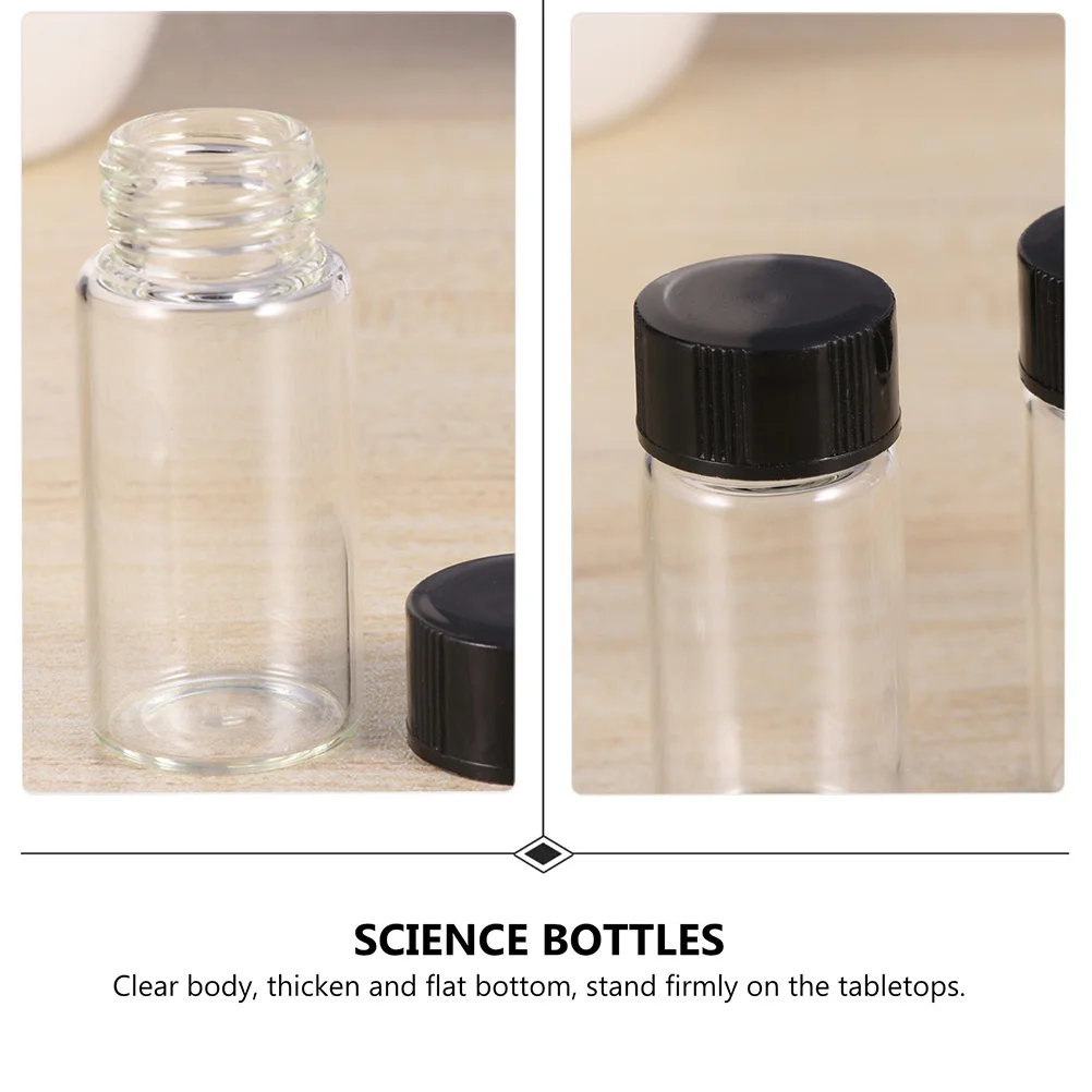 

24Pcs 5Ml Transparent Glass Vials Clear Bottles Sample Vial with Lid High Pressure Resistant Premium Material Empty Glass Vial