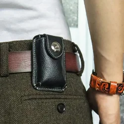 Genuine Leather Men's Casual Small Wallets Trendy Belt Bag for Male Slim Coin Purse Mini Storage Purses Waist Packs