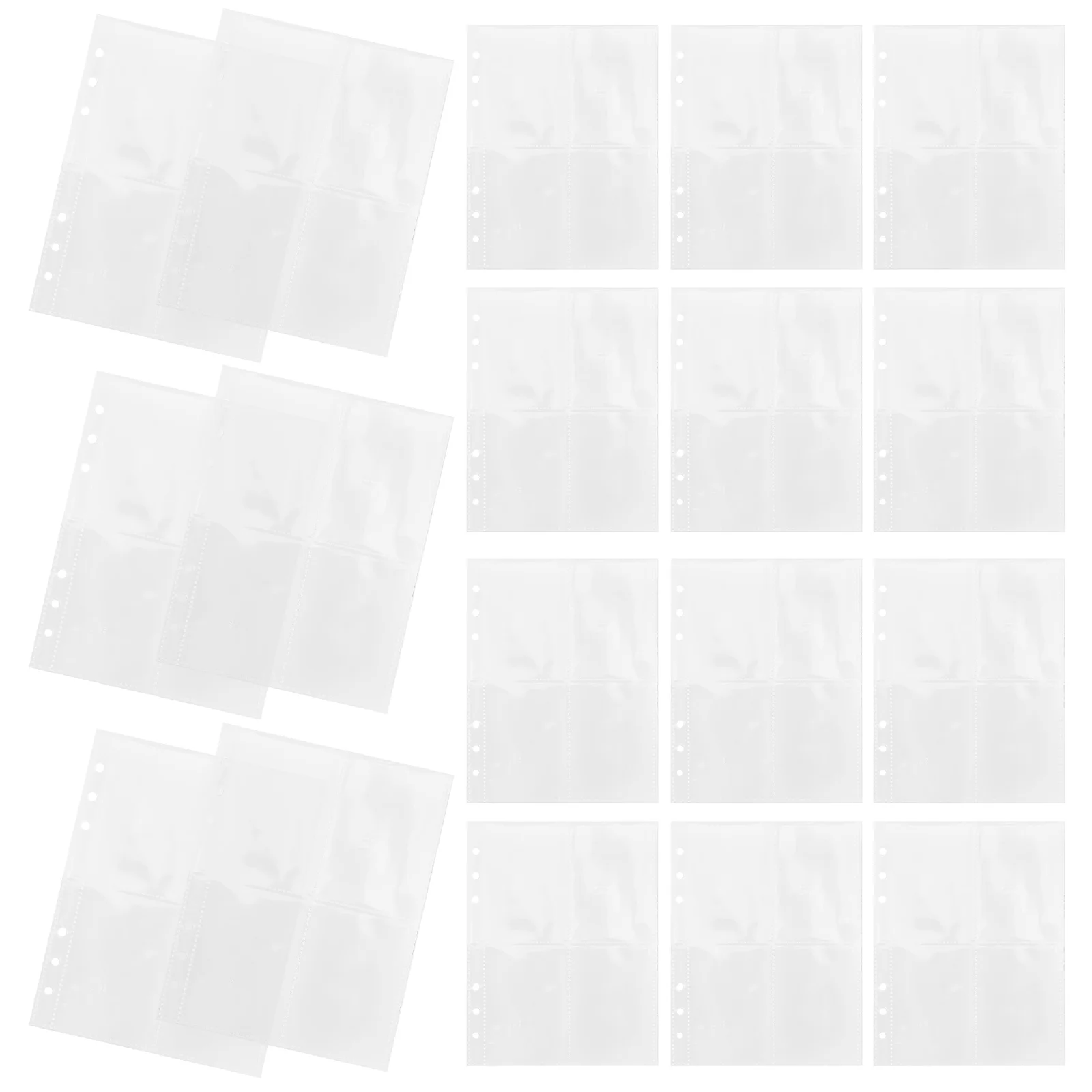 

25 Sheets 100 Envelopes Binder Insert Replaceable Budget Pocket Daily Use Portable Index Tab Inserts Lightweight Durability PVC