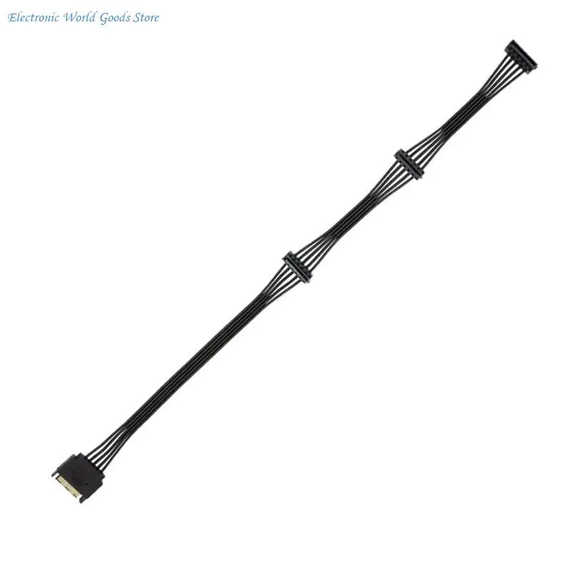 A3PD 1 to 3/4/ 5 15Pin Hard Drive Power Supply Splitter Cable Cord for PC Sever