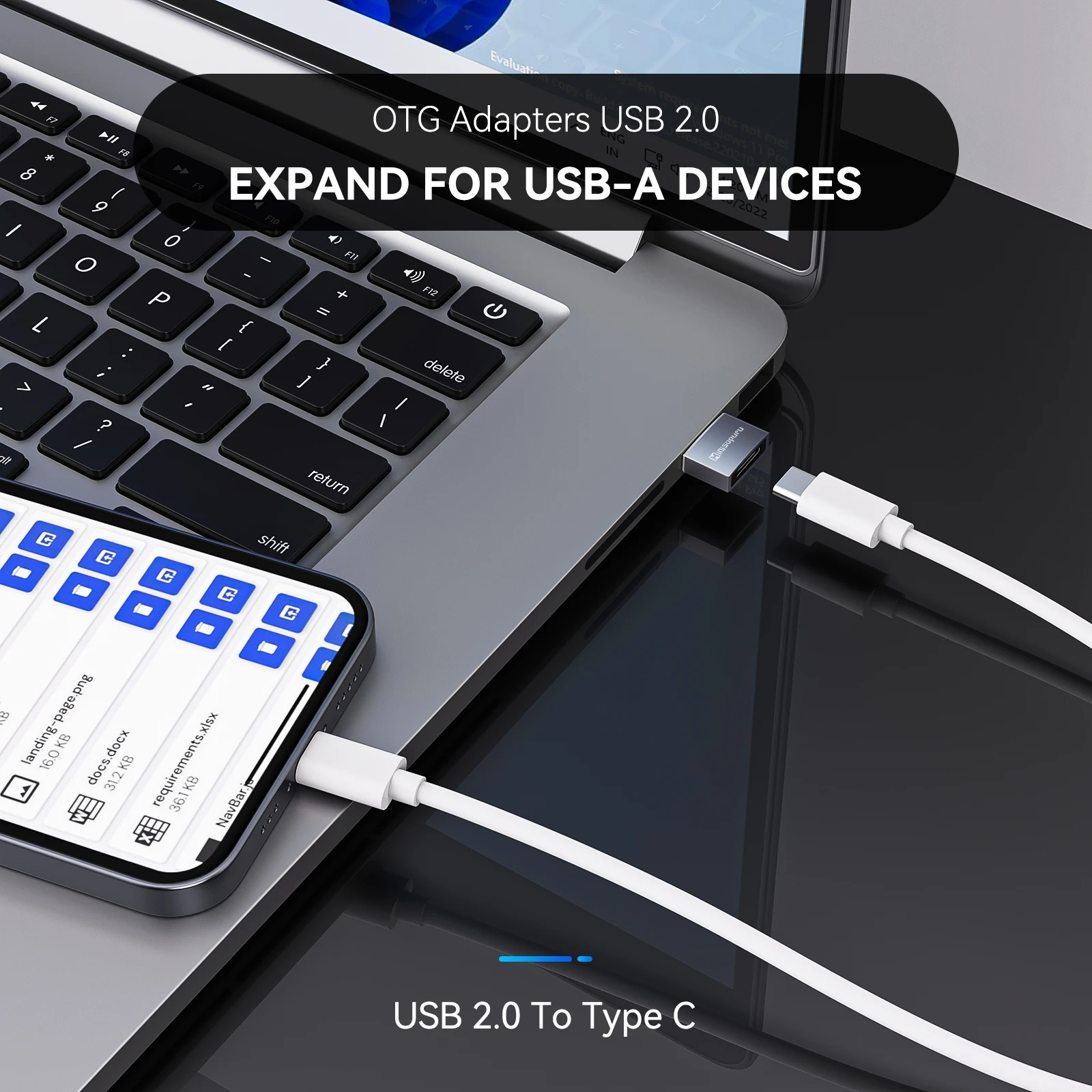 Minisopuru-usb tipo c adaptador, fêmea para macho conversor de carregador para laptop, ipad, airpods, xiaomi, samsung