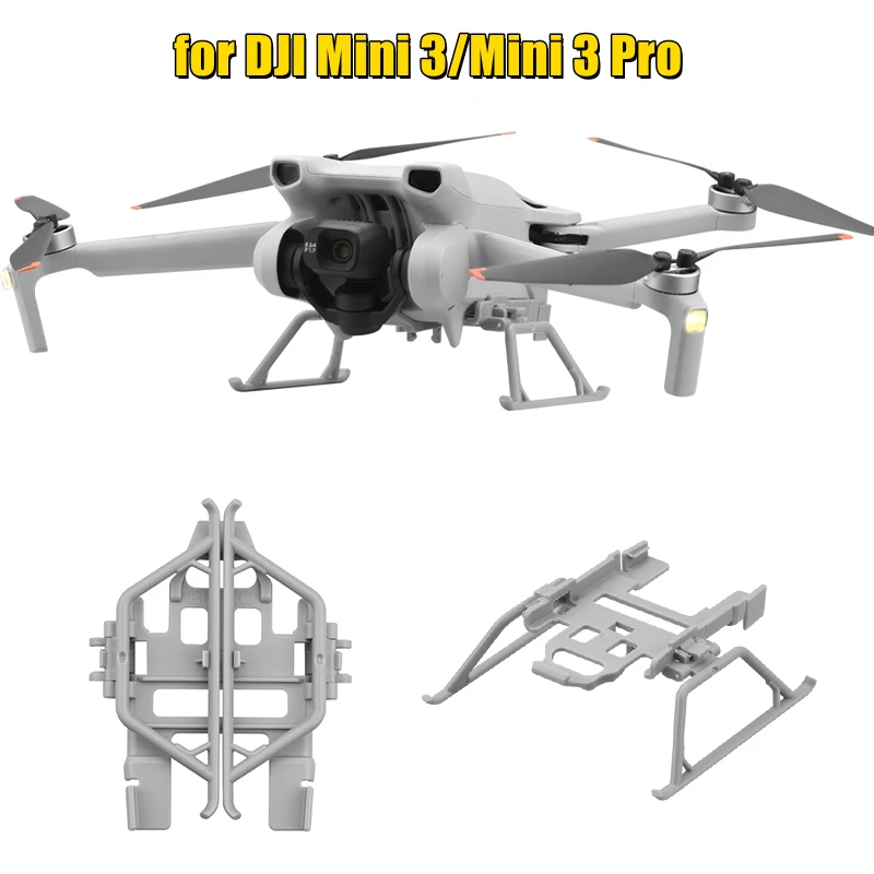 Foldable Landing Gear for DJI Mini 3/Mini 3 Pro Extension Support Legs Quick Release Extender Protector Drone Accessories