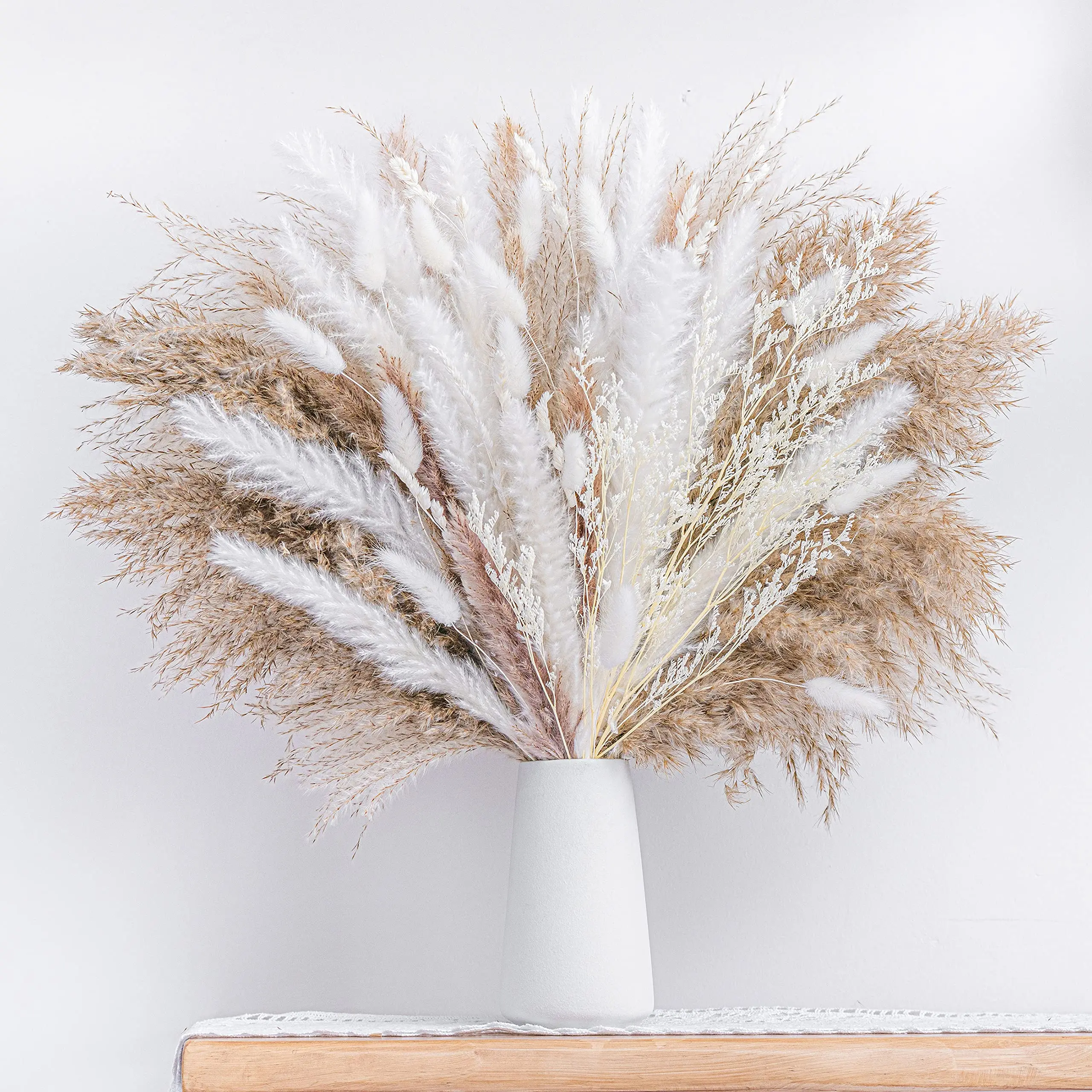 

Natural Dried Pampas Grass Bouquet,Boho Decor, Phragmites Flowers, Wedding Floral Arrangements, Home Decorations, 96Pcs