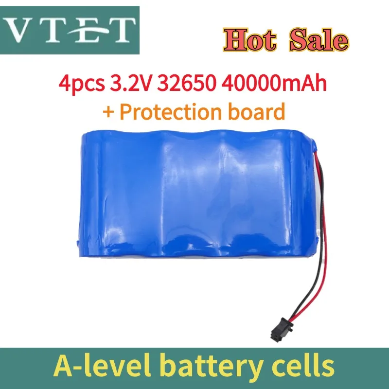 2024 New Solar Lamp Battery 3.2V Large Capacity Lithium Battery Solar Street Lamp Floodlight Battery with Protection Panel BMS