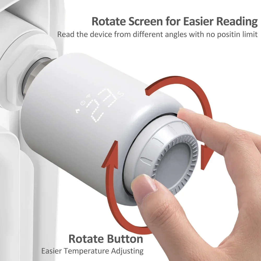 TRV ZigBee 3.0 Tuya Programmable Heating Radiator Actuator Smart Digital Thermostatic Valve with Thermostat Set Battery Control