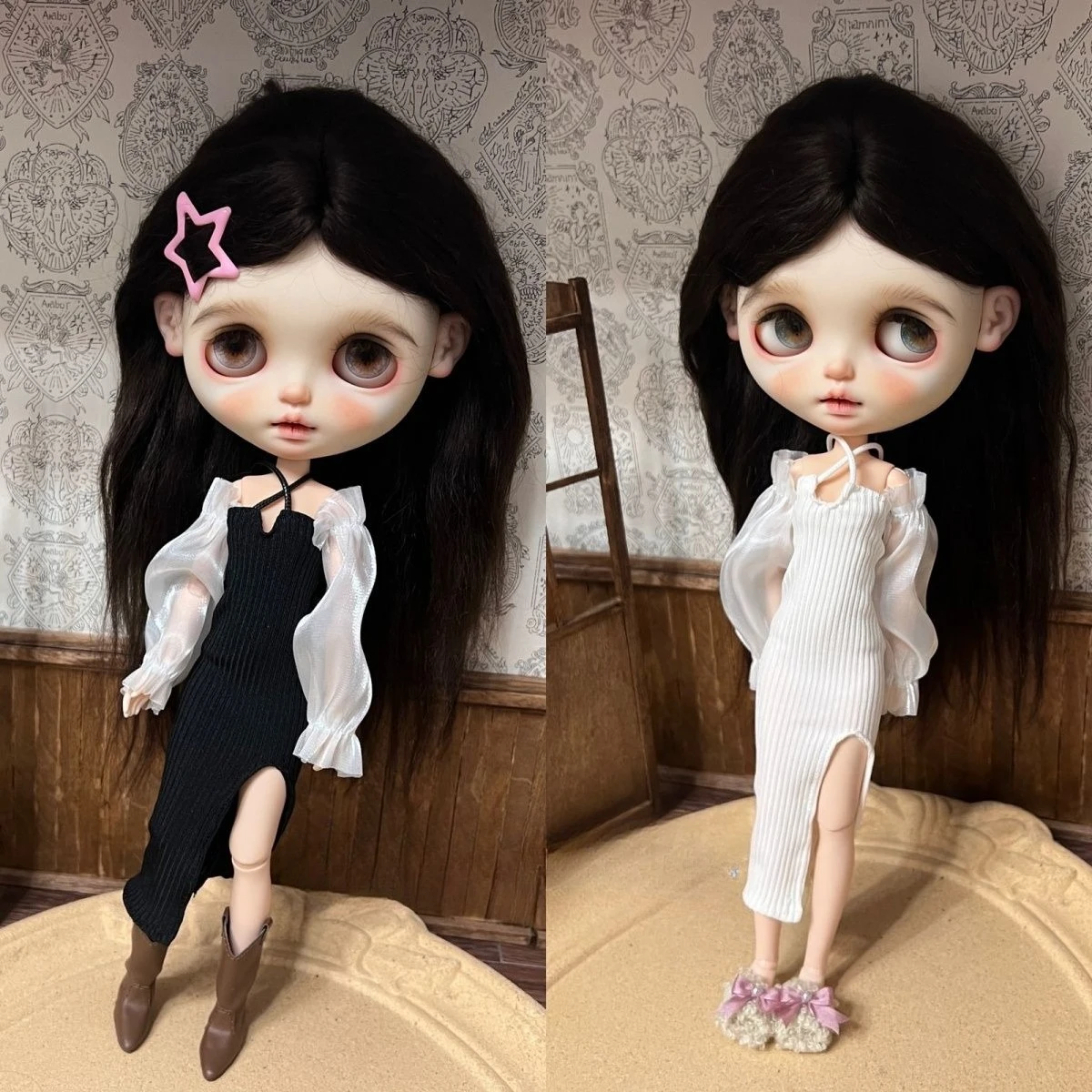

1/6 Doll's Clothes Fit To 30cm Blyth Doll Fashion Dress Girl Toys Dress Up Play House Doll Accessories, No Doll