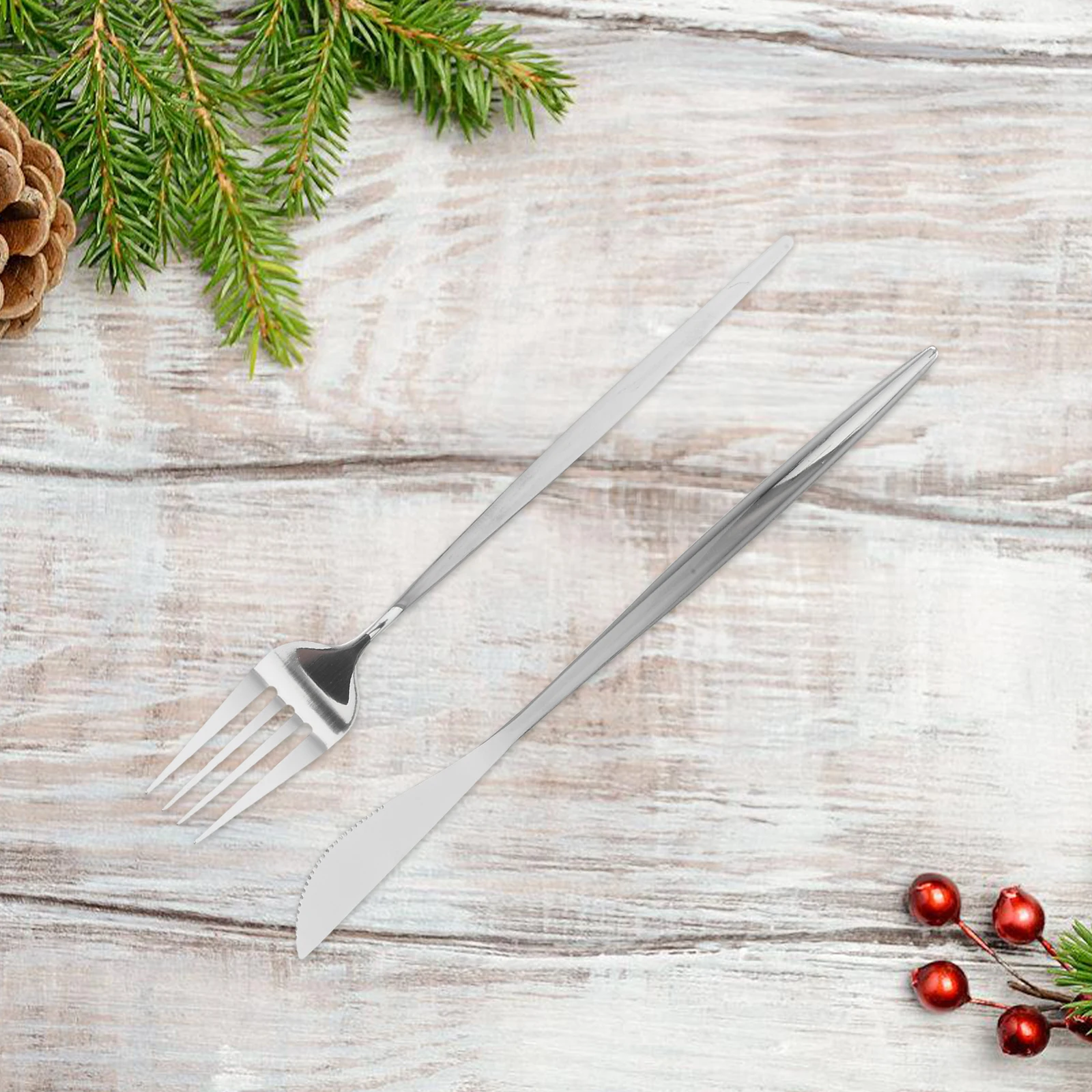 

1Set Golden Stainless Steel Cutlery Set Knife Fork Spoon Elegant Design Comfortable Grip Versatile Use Kitchen Dining Party