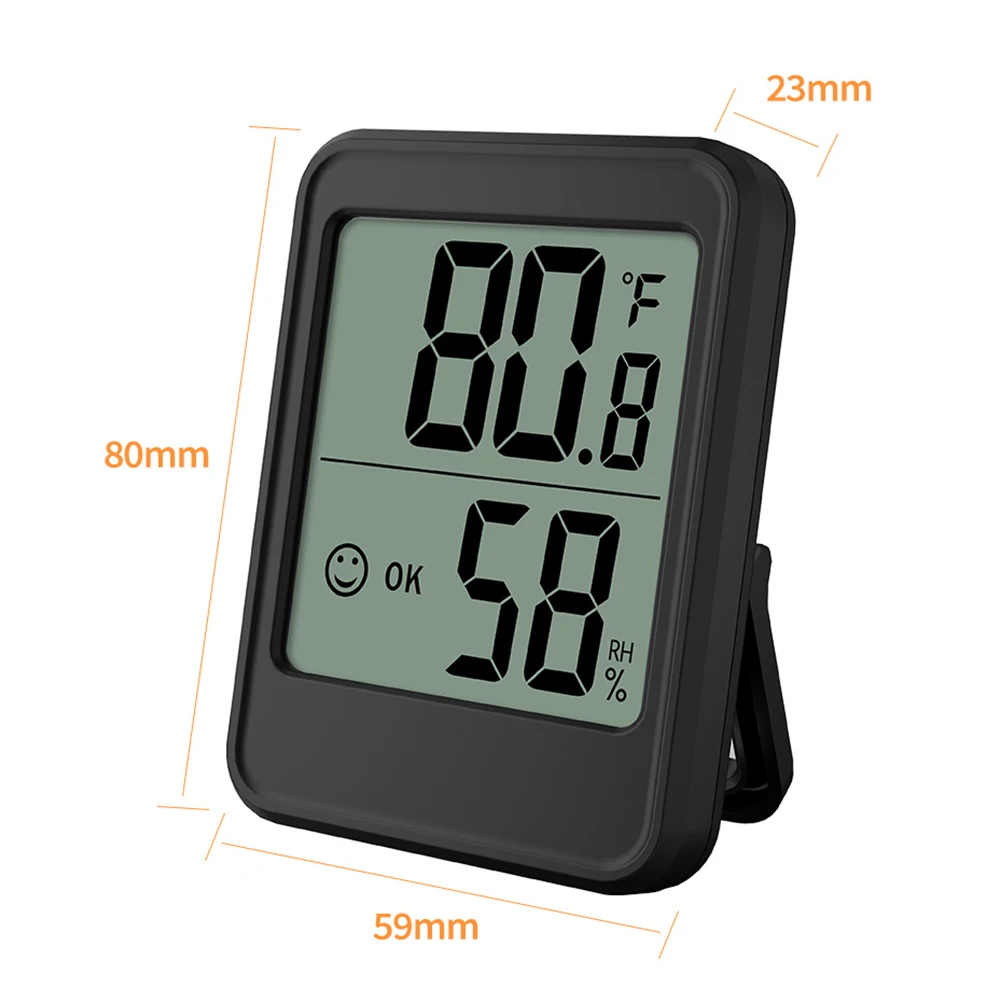 Large Numbers  Easy Reading  Digital Hygrometer Room Thermometer  Minimalist Design  Temperature Humidity Measurement