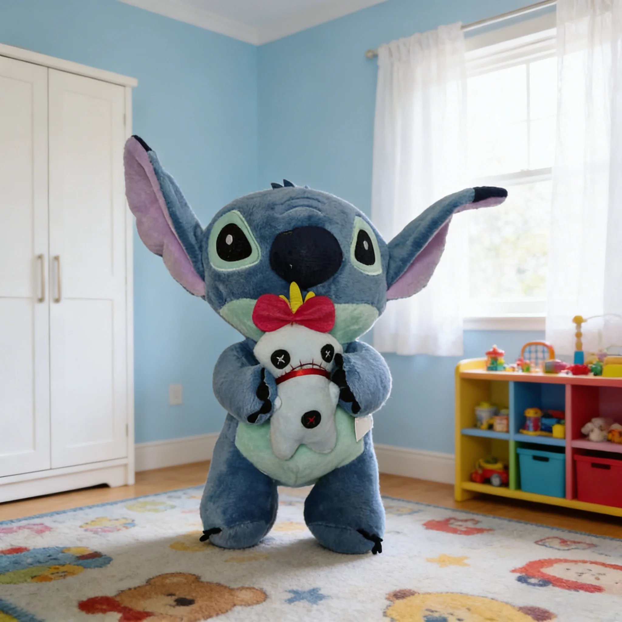 Abordable Anime broderie mignon en peluche poupée mignon dessin animé broderie ange doux en peluche poupée enfants apaisant cadeau d'anniversaire