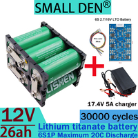 12V 26ah new 2.5V 26Ah LTO battery DIY 12V  battery 100% original Lishen 20C low-temperature resistant lithium titanate battery