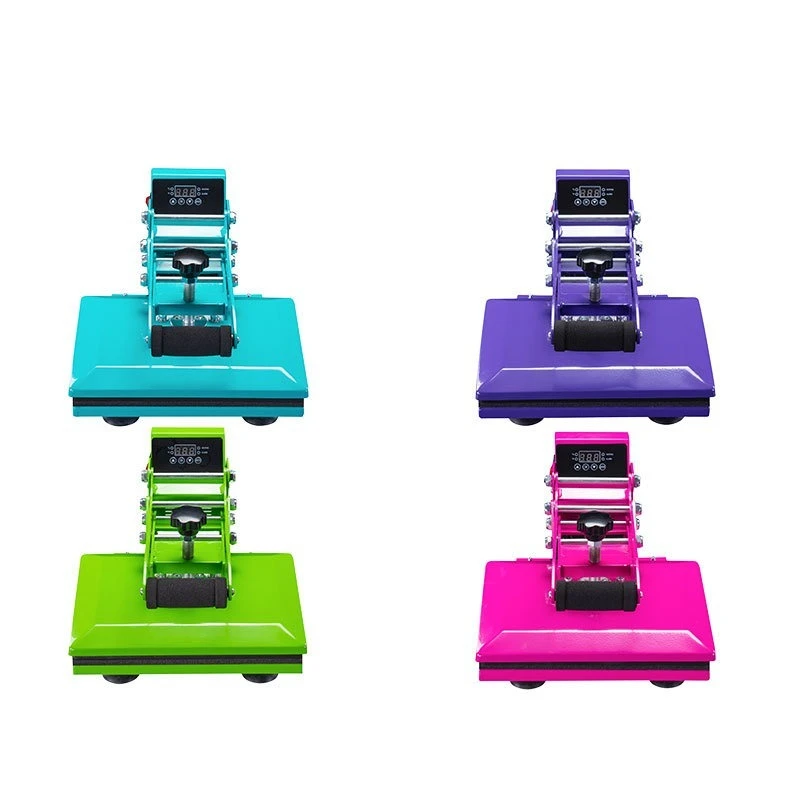 T-Shirt Heat Press Machine A4 23x30cm, Manual Clamshell for HTV Sublimation Transfer, Home DIY Craft Printing Equipment