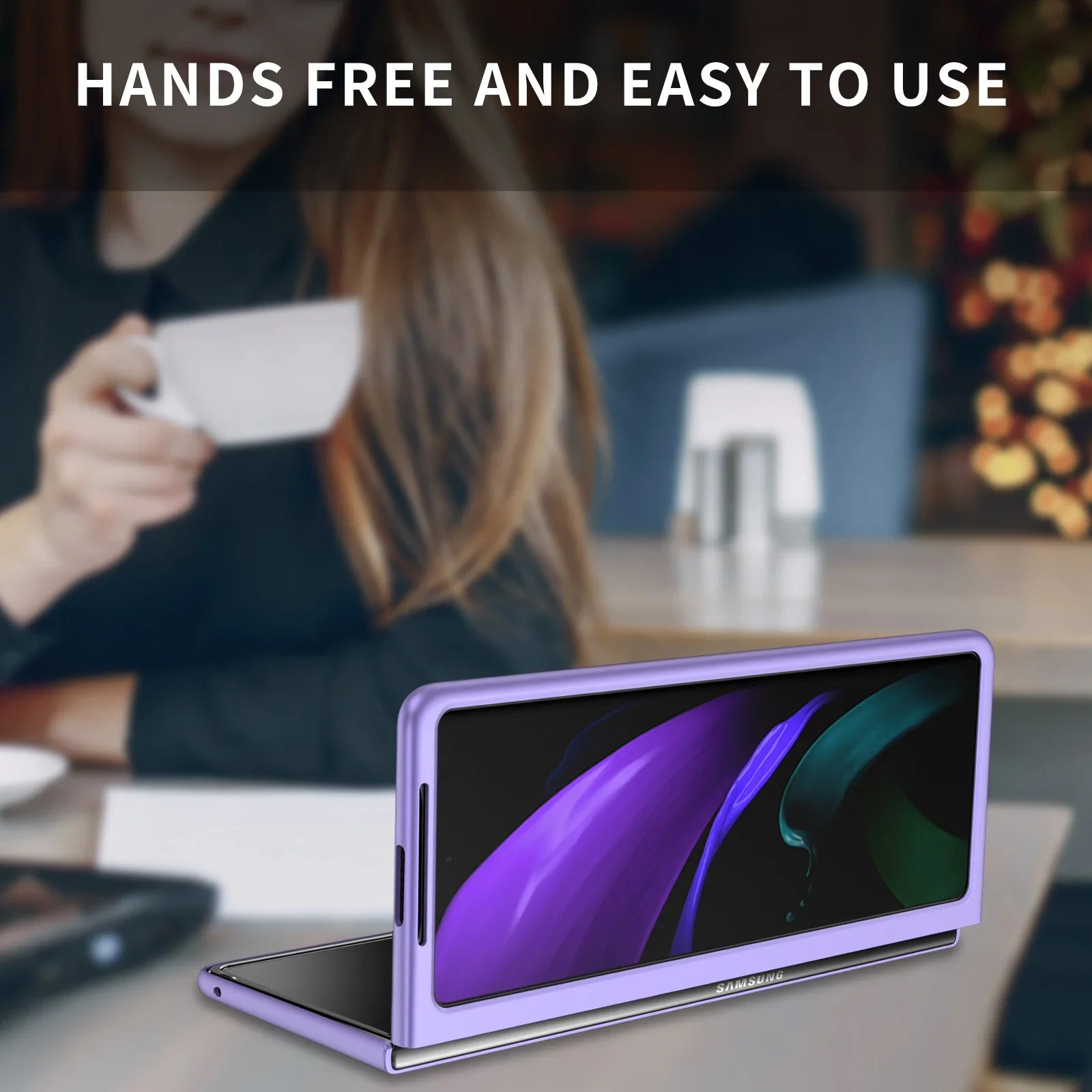 Matte Folding Schutzhülle für Samsung Galaxy Z Fold 6, 5, 2, 3, 5G Fold5, Fold6, Fold4, Fold4, Fold2, Fold3, rutschfeste Abdeckung