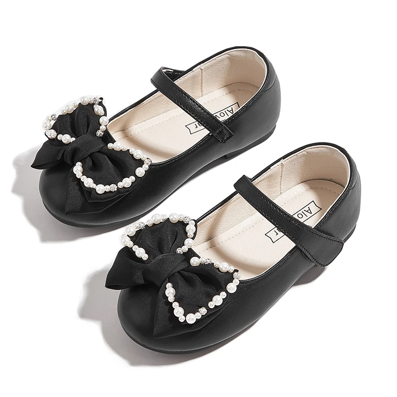 أحذية حفلات للفتيات على طراز الأميرة بنعل ناعم مريح لربيع وخريف جديد 2025 أحذية فردية للفتيات الصغيرات