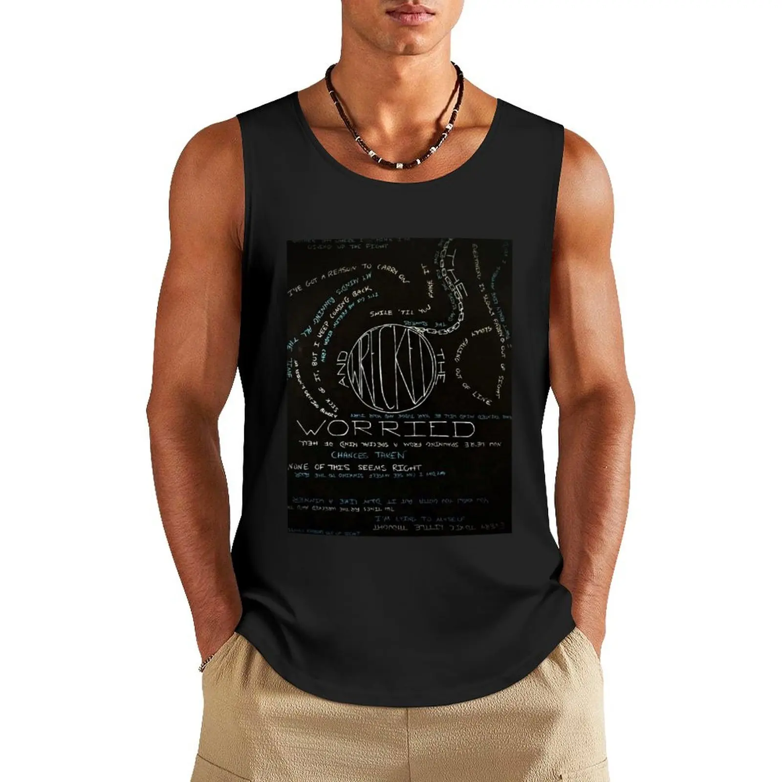 The Wrecked and The Worried - NateWantsToBattle Tank Top anime t-shirts gym t-shirts for men