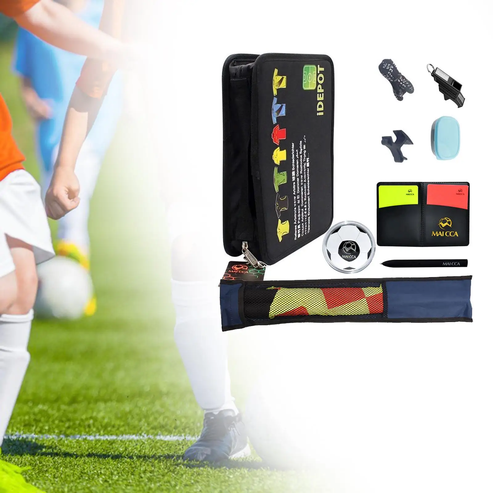 Soccer Referee Accessory Bag Referee Cards Whistle Referee Accessories Set