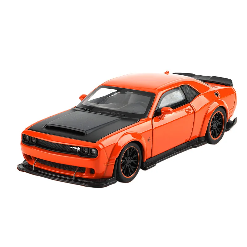 1:32 Dodge Challenger SRT Hellcat Legierung Muscle Car Modell Sound Licht Zurückziehen kinder Spielzeug Sammlerstücke Geburtstag geschenk spielzeug