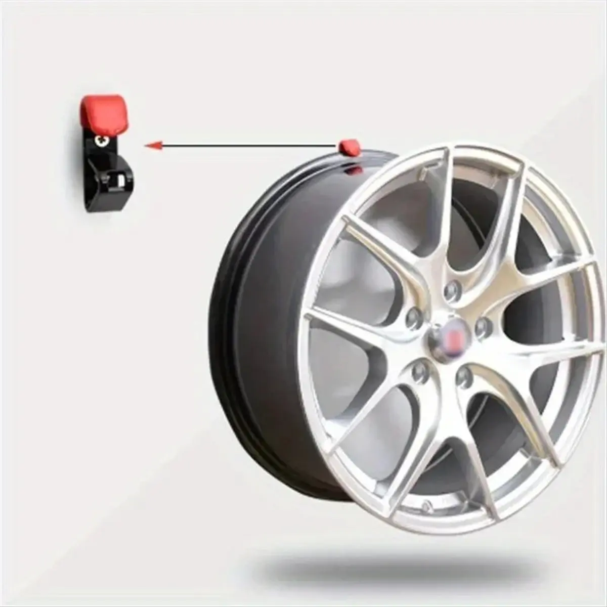 N14R Top Tire Wheel Hub Hook Wheel Shop Display Stand Metal Holder Rack Wall Mounted Racing Car Wheel Hub Hanging Hook