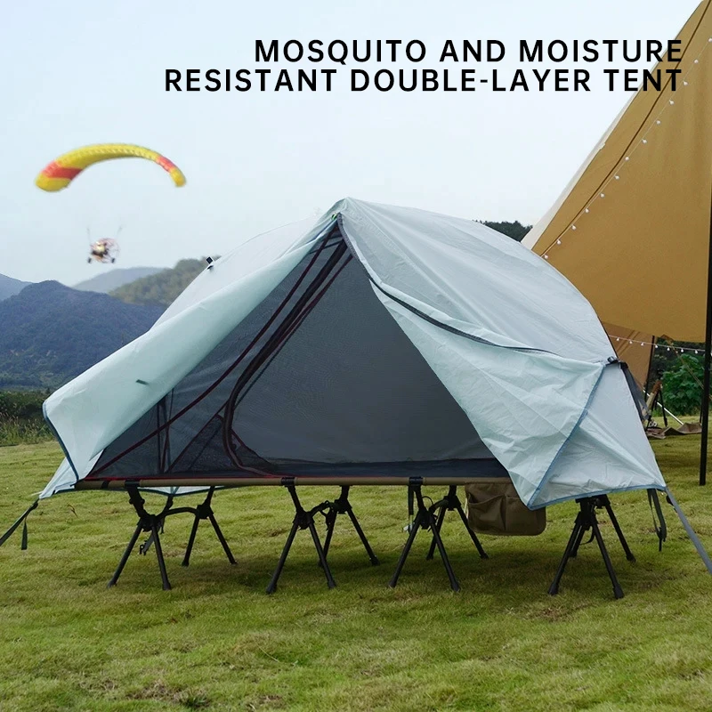 Outdoor camping folding Bed Tent, portable hiking tent,Single Marching Bed tent,mosquito proof, moisture-proof double-layer tent