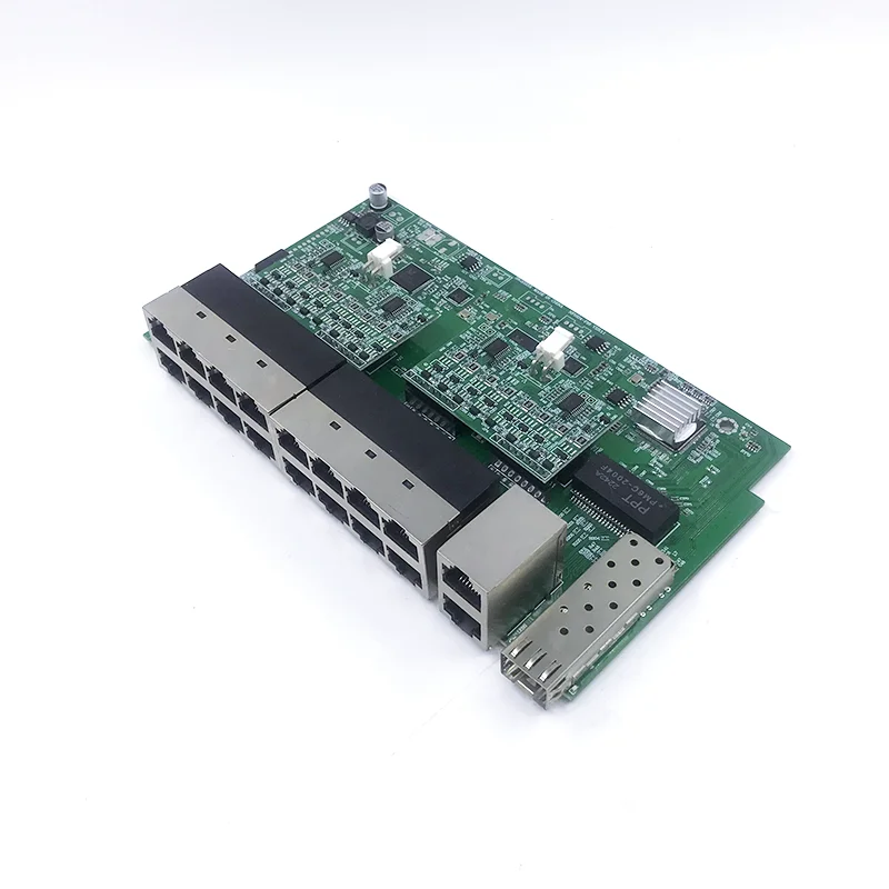 16-port 10/100M POE 48V(250W-300W) 802.3AT/AF switch with 2 1000M UPLINK NVR Ports with 1 SFP 1000M